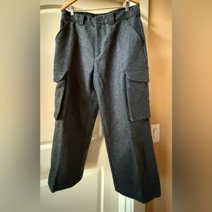 Cabela’s Outdoor Gear Men's Heavy 100% Wool Gray Cargo Pants 34 x 25,Winter Warm